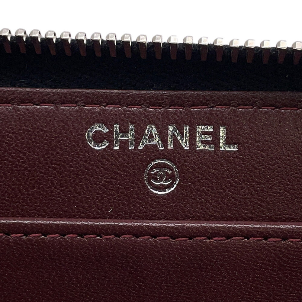 CHANEL Black Lambskin Leather Logo Wallet - Picture 14 of 16